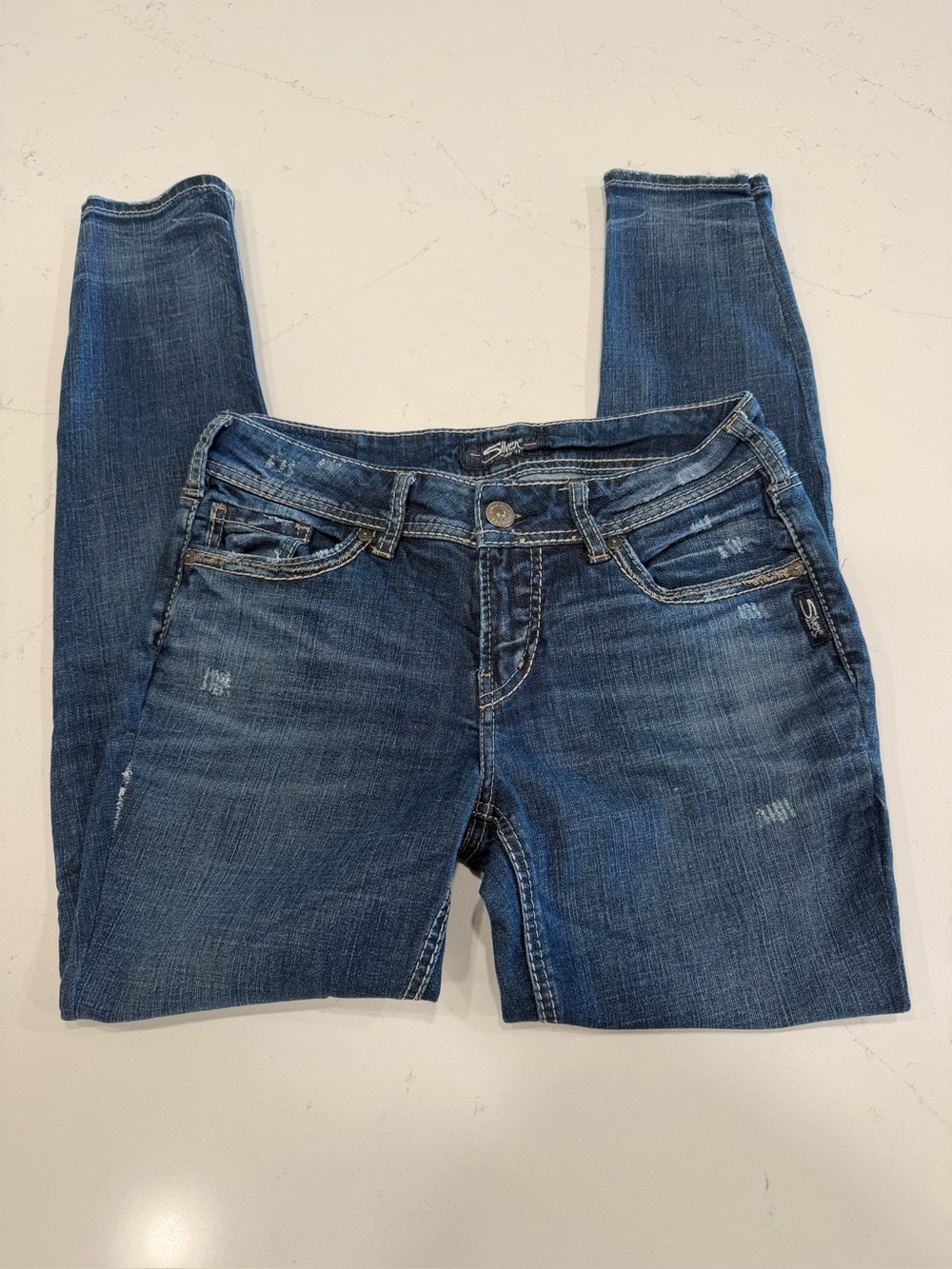 Silver Jeans Women's Suki Ankle Slim Indigo Jeans